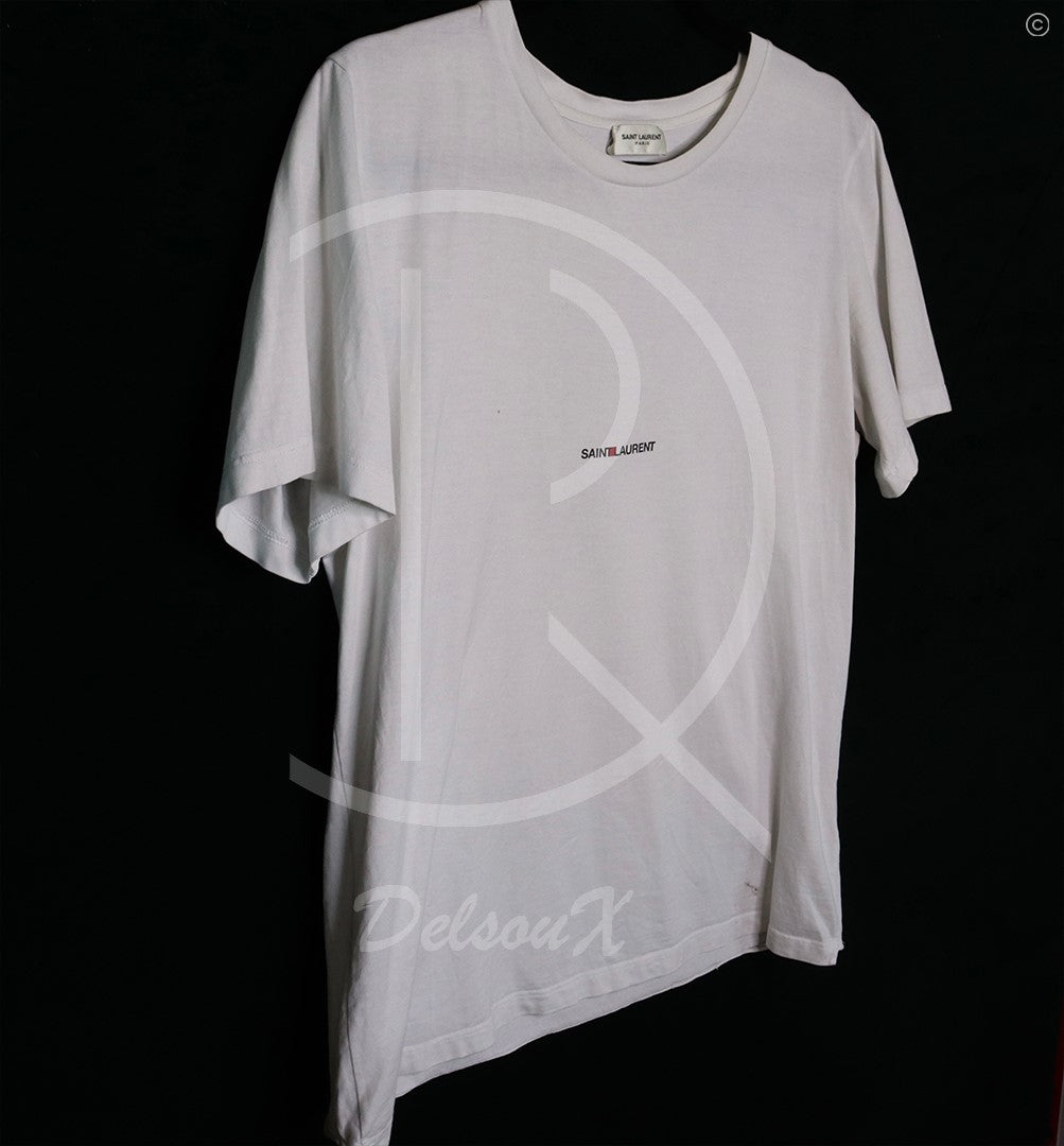 Saint Laurent T-shirt ‘Small Logo’ White (L) 🏳