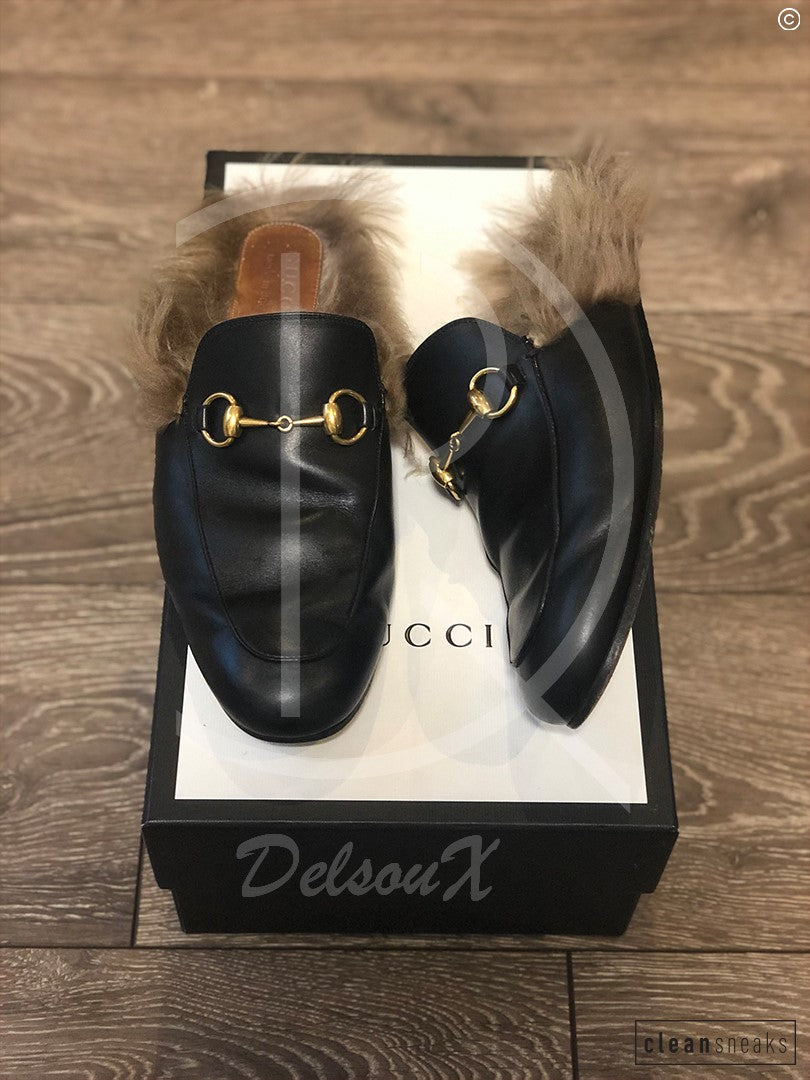 Gucci "Princetown" Fur Loafers (G7 / EU 41) 👟
