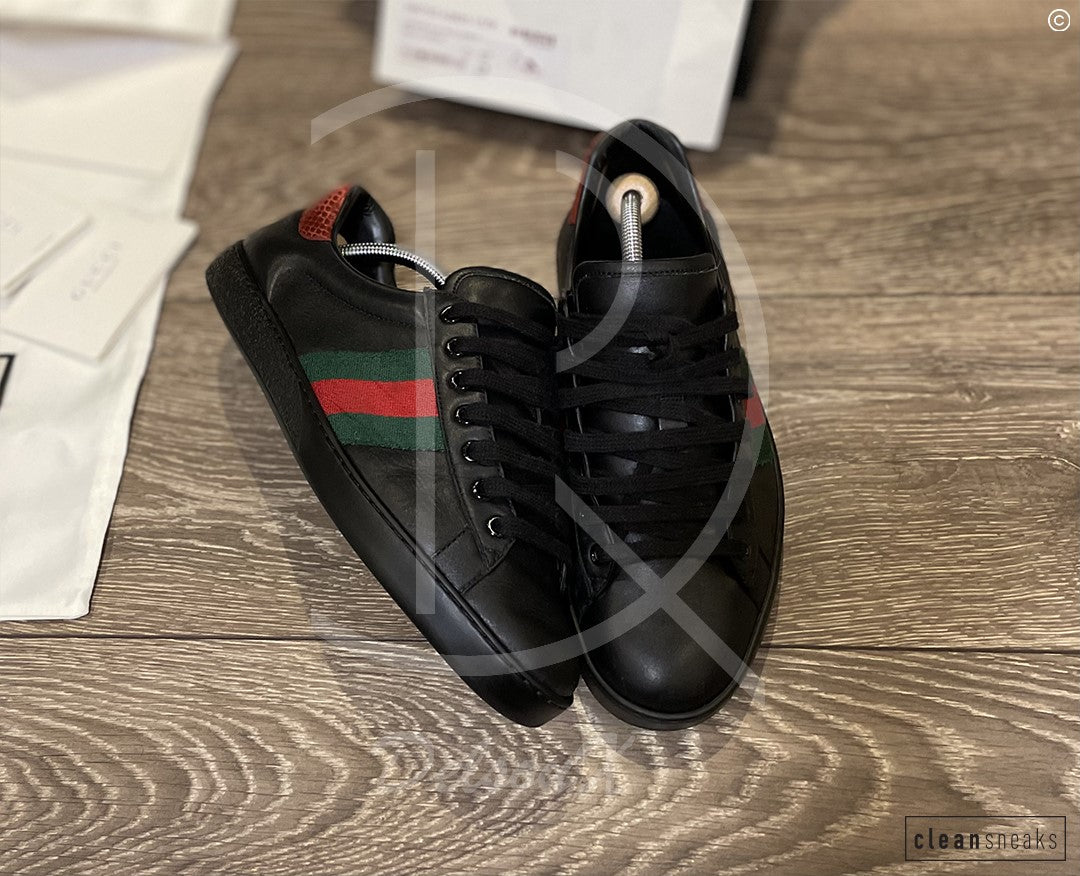 Gucci Ace 'Black Leather' Classic (41) 💼