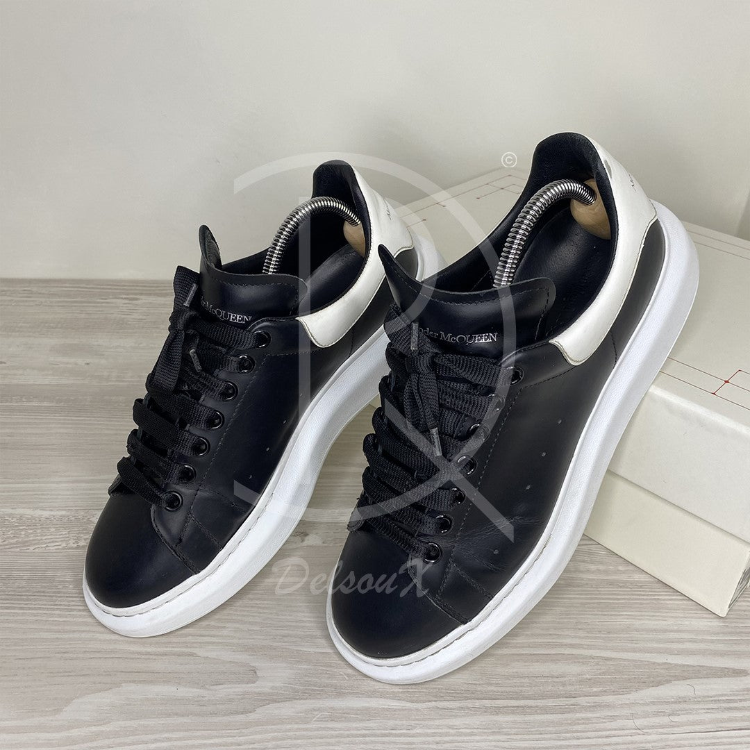 Alexander McQueen Herre 'Black Leather' Oversized (43) ♠️