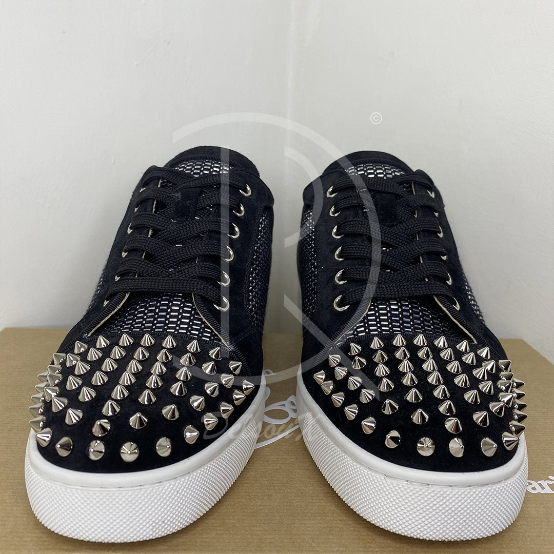 Christian Louboutin 'Black/Silver' Junior Spikes Orlato Flat (41.5) ♥️