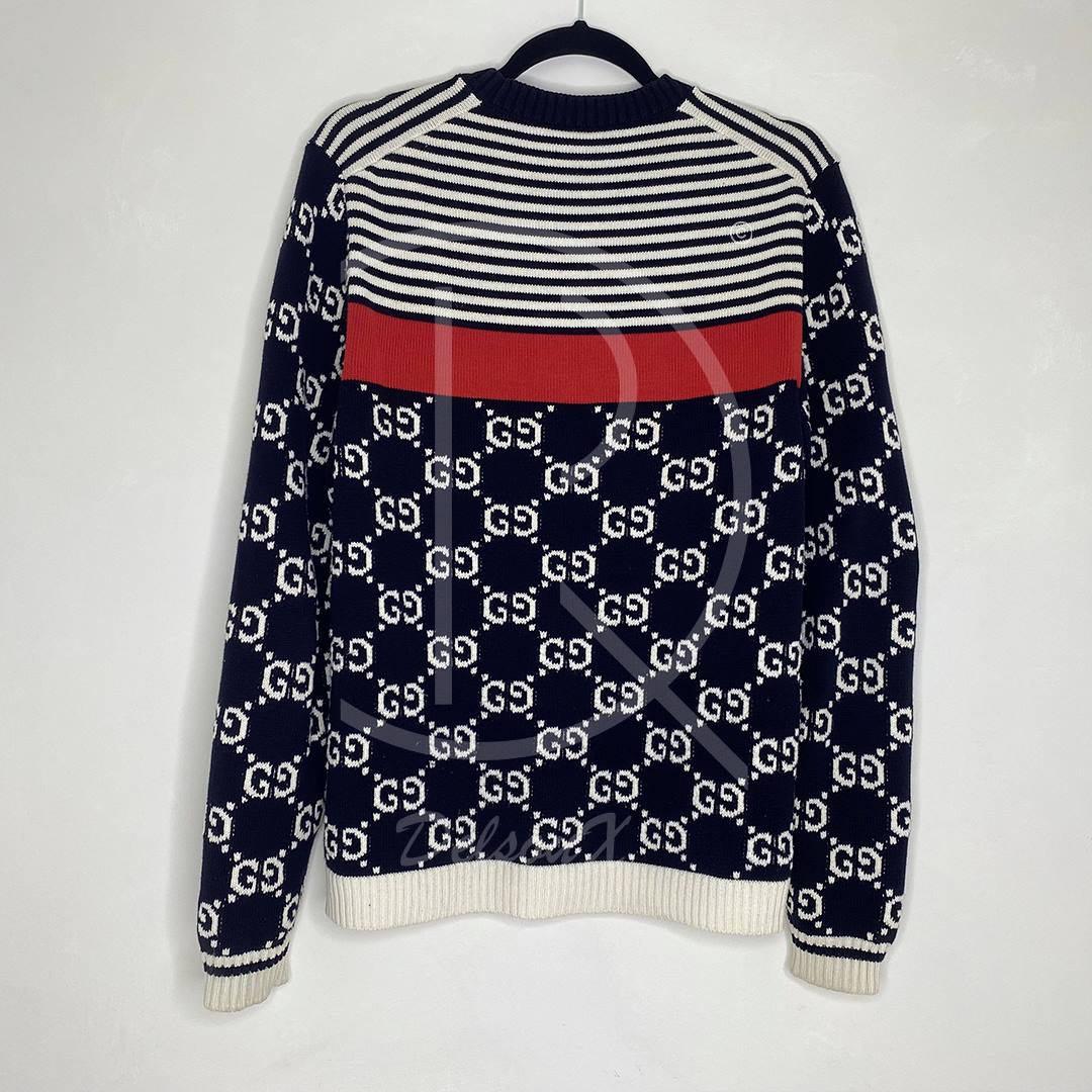 Gucci GG Stripe Sweatshirt Herre (S) 🌹