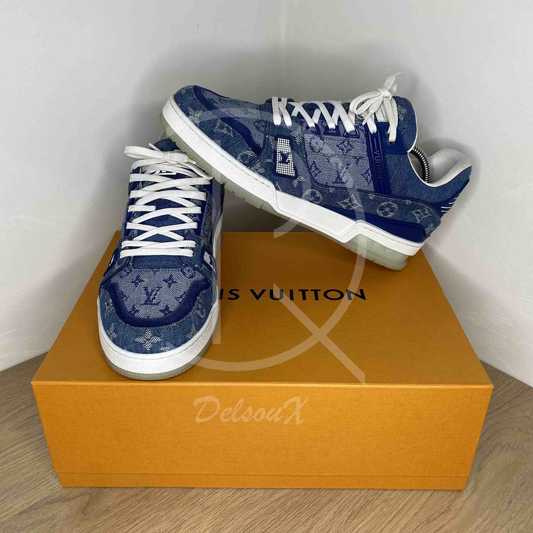 Louis Vuitton Trainer Sneaker 'Denim Monogram' (42.5) 👑