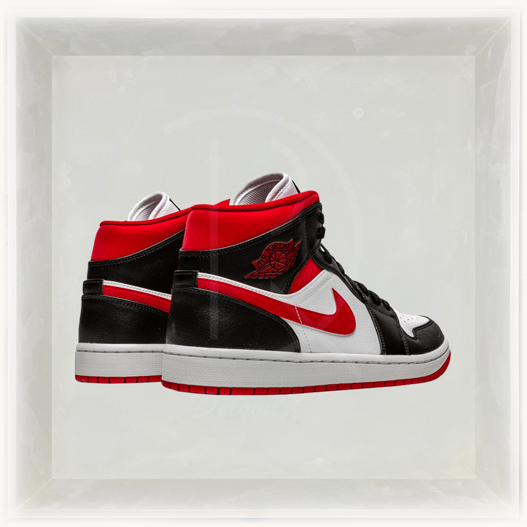 Nike Sneakers, Jordan 1 Mid 'Gym Red Black White' ⛩