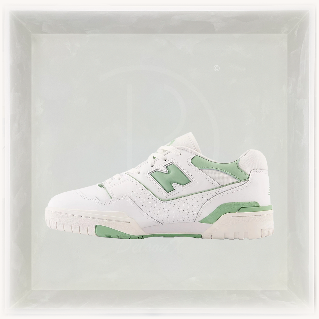 New Balance Sneakers, 550 'White Mint Green' 🦎