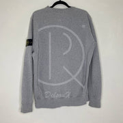Stone Island Basic Grå Crew Neck Sweatshirt Herre (XL) 🌑