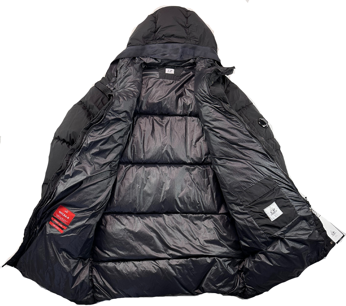 C.P. Company Jakke, Herre Nycra-R Down 'Sort' (XX-Large / 50)