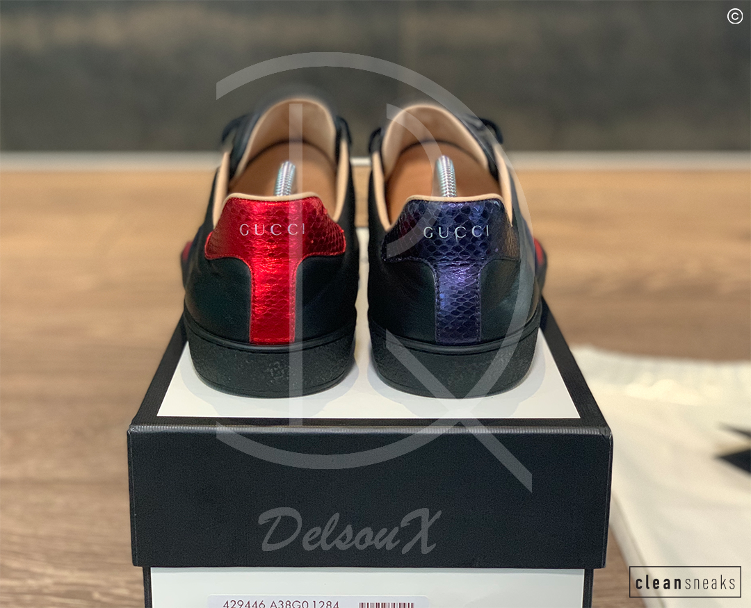 Gucci Ace ’Bee’ Black Leather (44) 🌤
