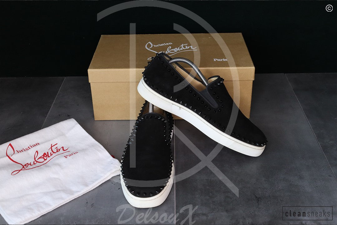 Christian Louboutin 'Black Suede' Pik Boat (41.5) ✌🏽