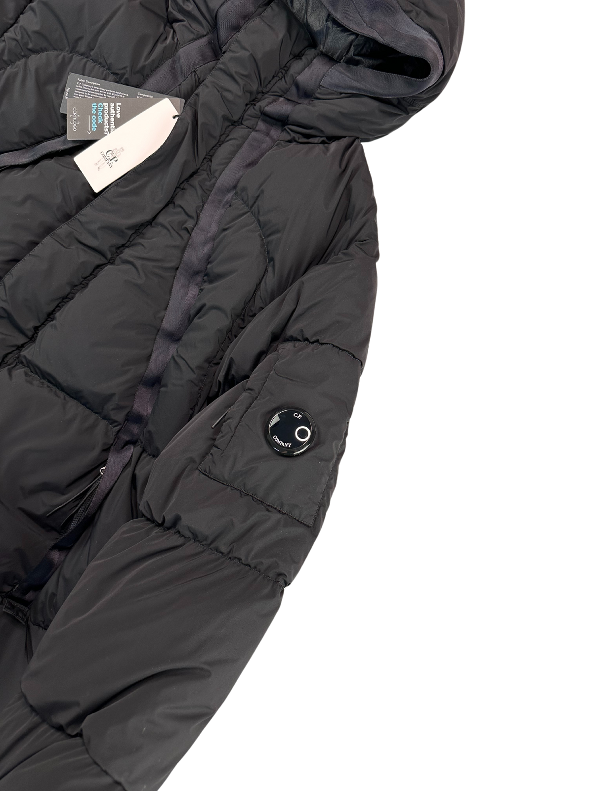 C.P. Company Jakke, Herre Nycra-R Down 'Sort' (XX-Large / 50)
