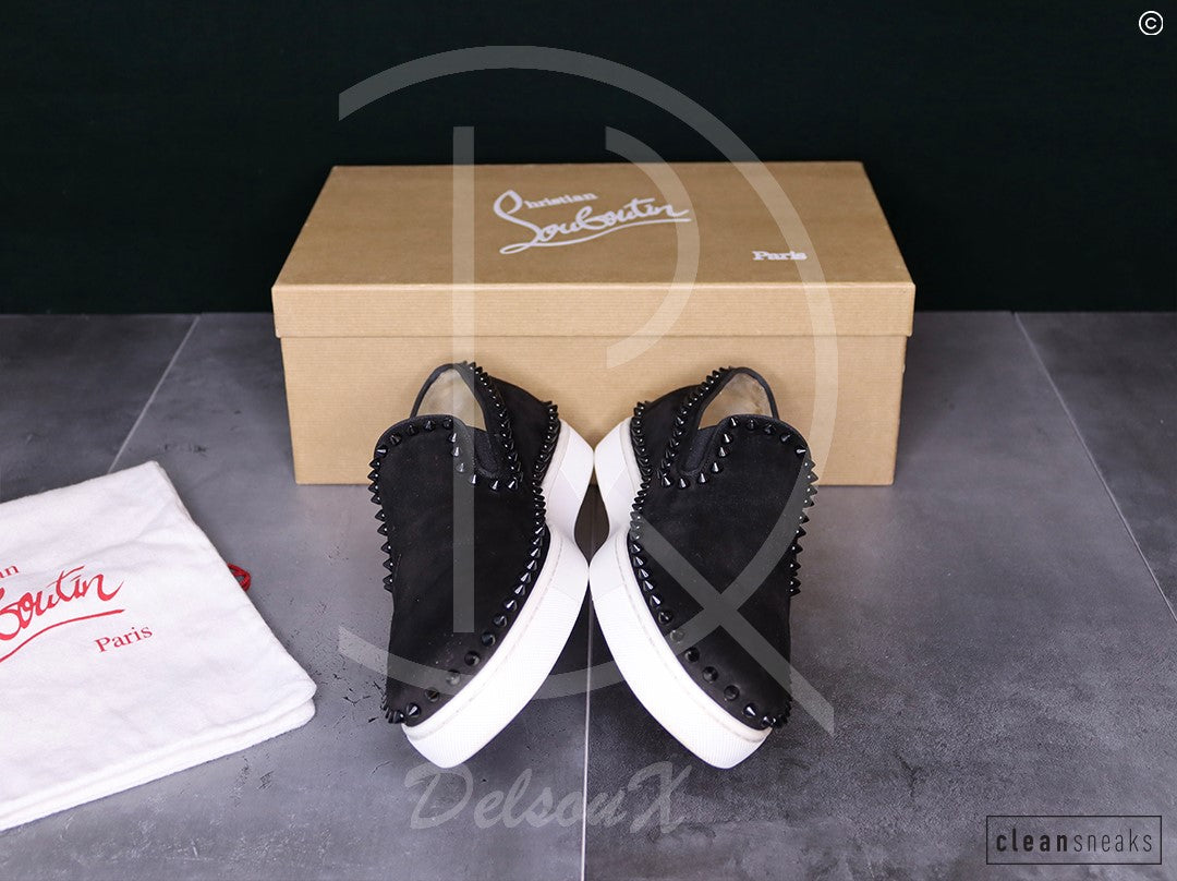 Christian Louboutin 'Black Suede' Pik Boat (43) 🤪
