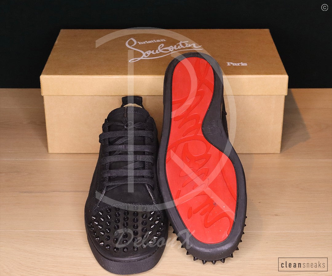 Christian Louboutin 'Black Suede' Junior Spikes (43.5) 🥷🏼
