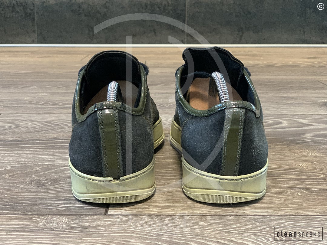 Lanvin 'Black Suede' Green Lak Toe (40)  💚