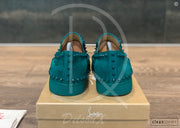 Christian Louboutin 'Green Suede' Pik Boat (42) 🩸