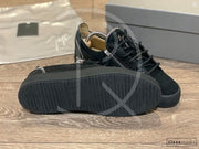 Giuseppe Zanotti 'Frankie' Low Croc Suede W. Silver Zip (41) 🤐