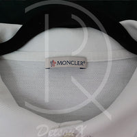 Moncler 'White Manica Corta' Maglia Polo (L) 😎