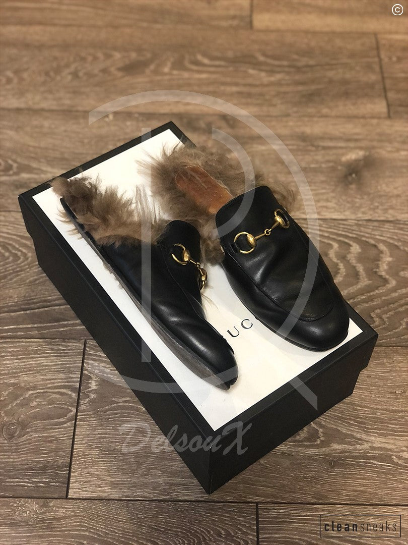 Gucci "Princetown" Fur Loafers (G7 / EU 41) 👟