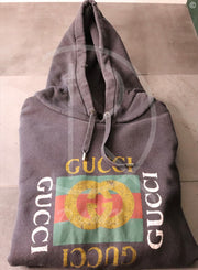 Gucci Hoodie Distressed Fake Logo ‘Black’ (L) 🤡