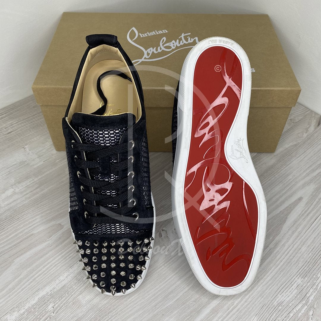 Christian Louboutin 'Black/Silver' Junior Spikes Orlato Flat (41.5) ♥️