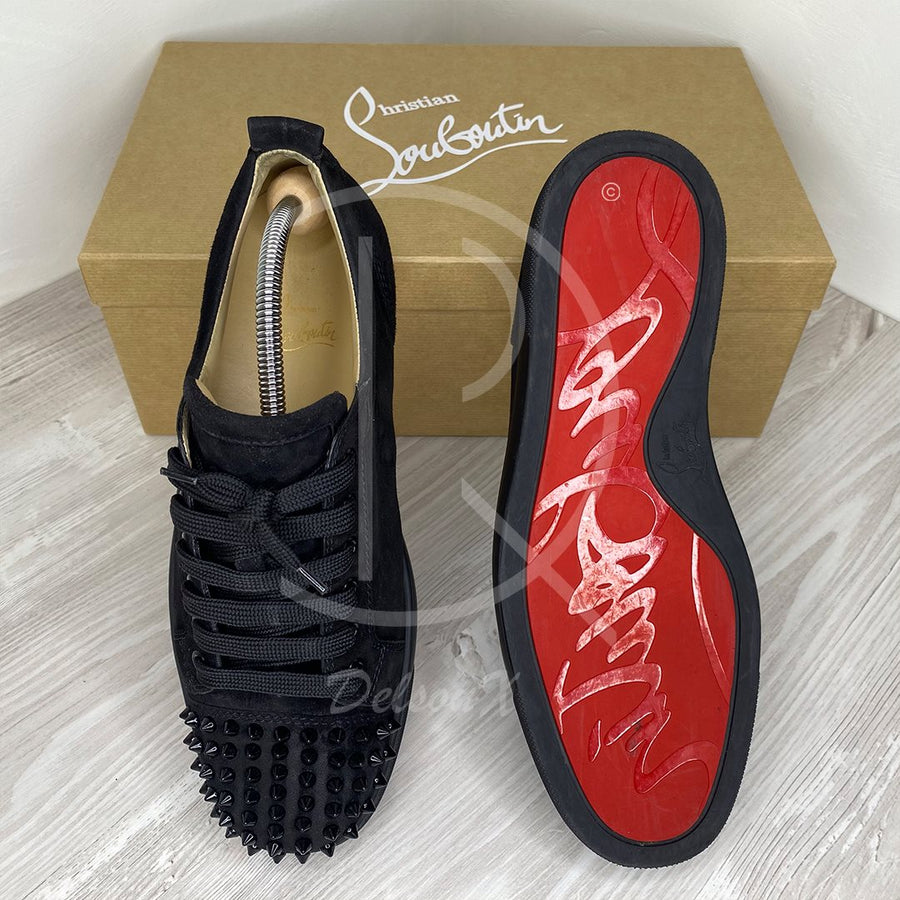 Christian Louboutin 'Black Suede' Junior Spikes (42) 🖲