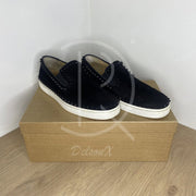 Christian Louboutin 'Black Suede' Pik Boat (41.5) ☀️