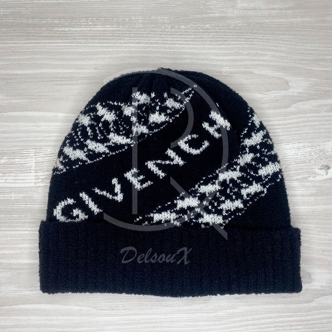 Givenchy 'Hvid' Logo Uld Hue Unisex (One Size) 🤗