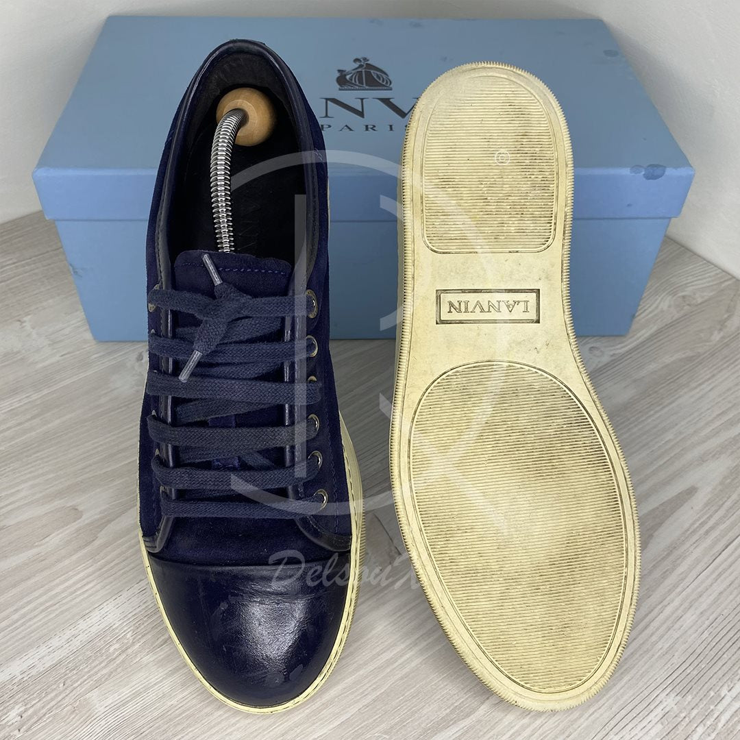 Lanvin Herre 'Navy' Lak Toe (41) 😇