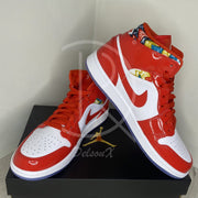 Nike Air Jordan 1 Mid 'Barcelona' Sweater Red Patent (44) 💃🏽
