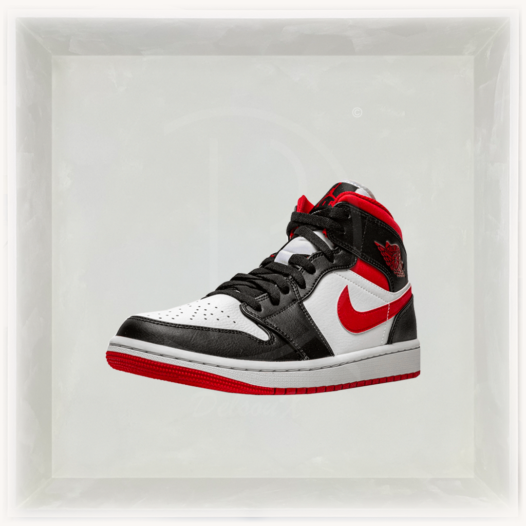 Nike Sneakers, Jordan 1 Mid 'Gym Red Black White' ⛩