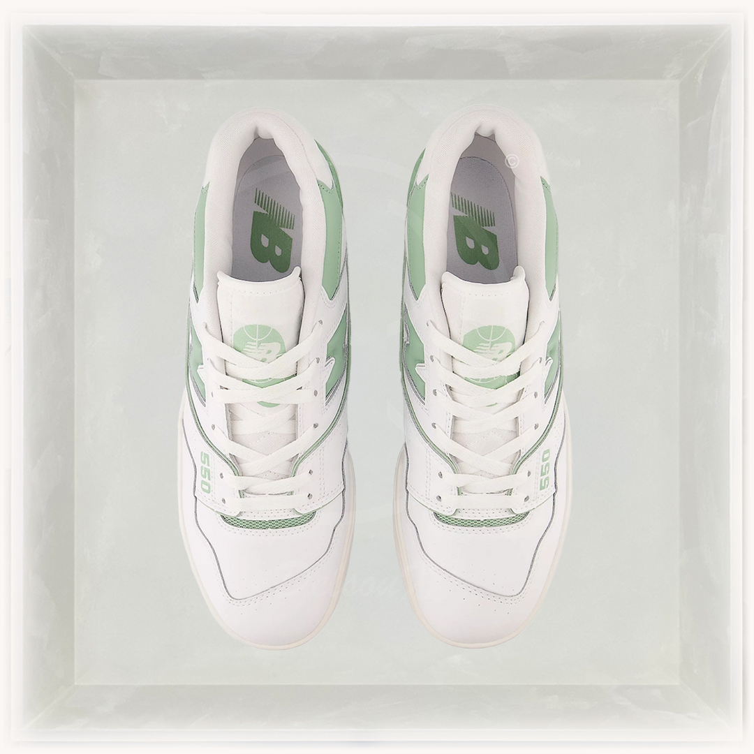 New Balance Sneakers, 550 'White Mint Green' 🦎