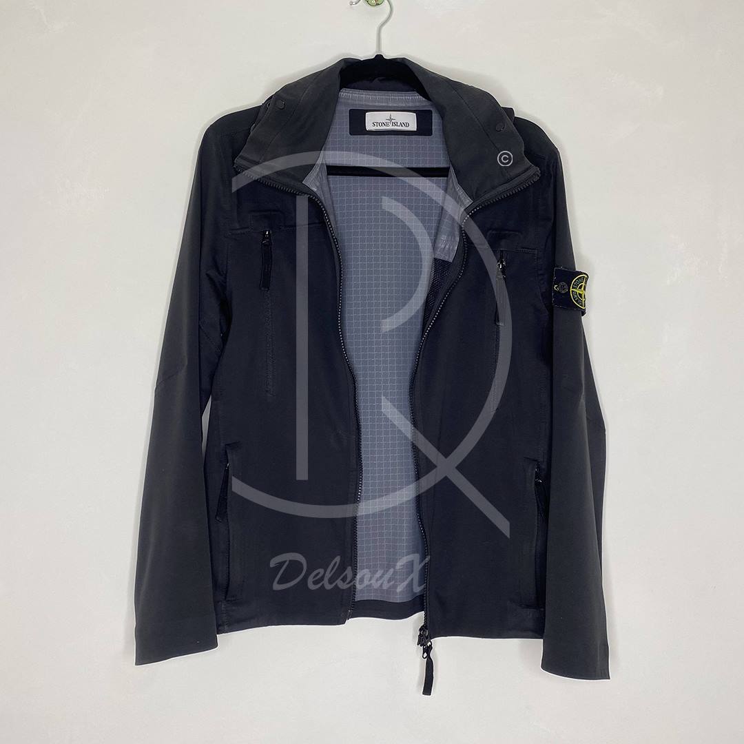Stone Island Light Soft Shell SI Check Grid Vindjakke (S) 🛟