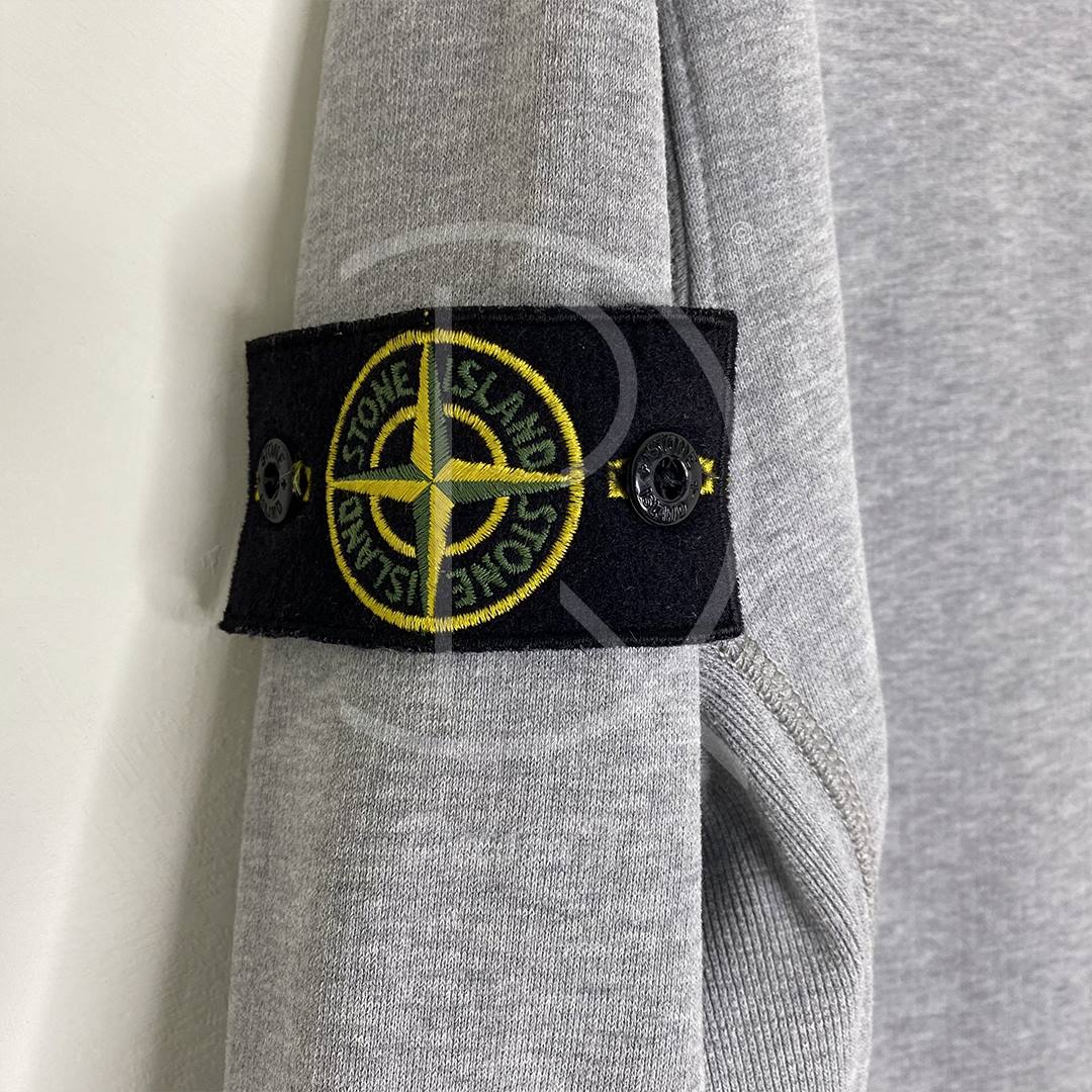 Stone Island Basic Grå Crew Neck Sweatshirt Herre (XL) 🌑