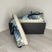 Gucci Sneakers,  Supreme GG Canvas 'Bloom' Print Blue Flower Slip On (43)