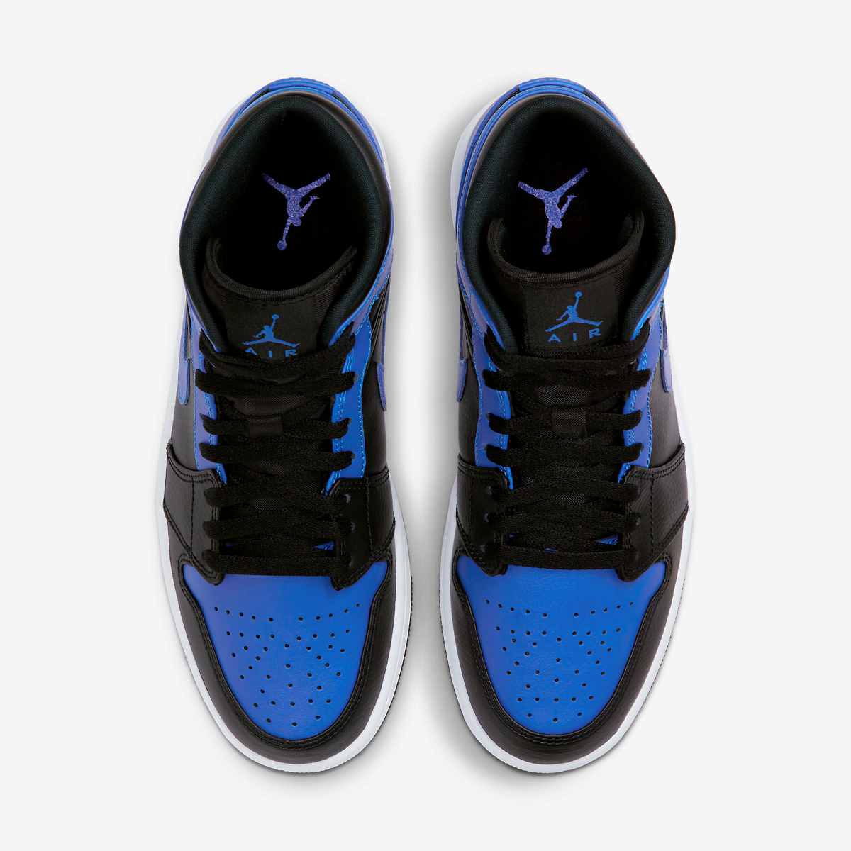 Nike Sneakers, Jordan 1 Mid ‘Hyper Royal Tumbled Leather’