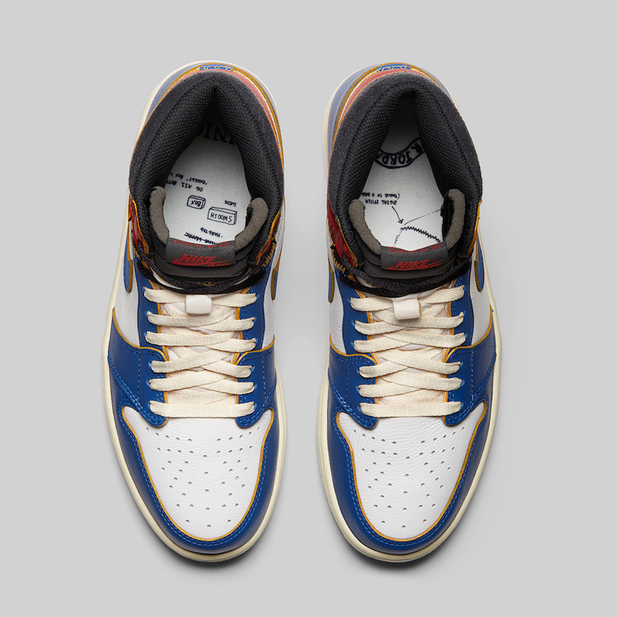 Nike Sneakers, Jordan 1 Retro High ‘Union Los Angeles Blue Toe’