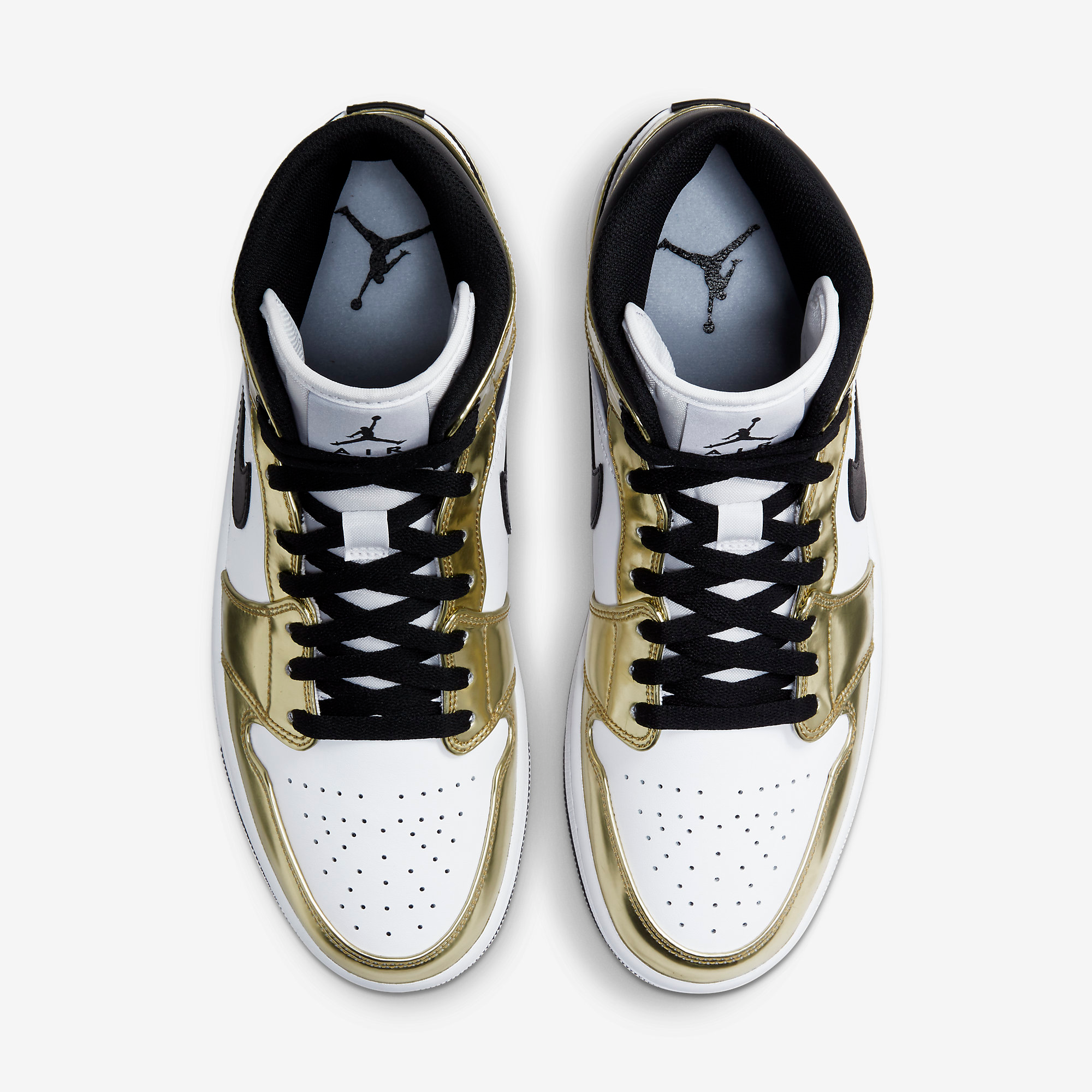 Nike Sneakers, Jordan 1 Mid ‘Metallic Gold Black White’