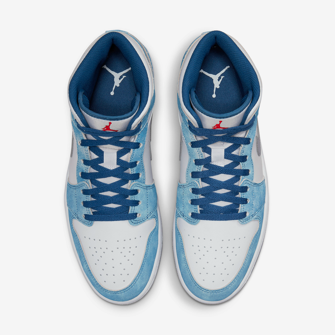 Nike Sneakers, Jordan 1 Mid ‘French Blue Fire Red’