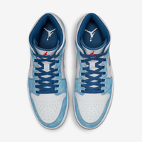 Nike Sneakers, Jordan 1 Mid ‘French Blue Fire Red’