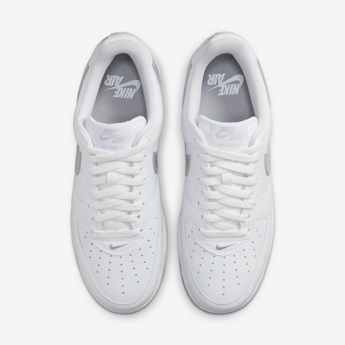 Nike Sneakers, Air Force 1 '07 Low ‘Color of the Month White Metallic Silver’