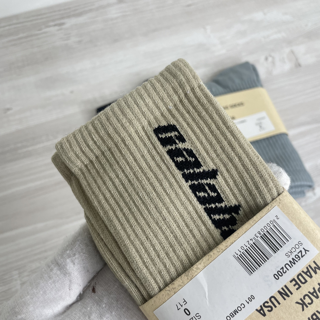 Yeezy Calabasas Sokker, (3 Pack) Core/Glacier/Sand (One Size)
