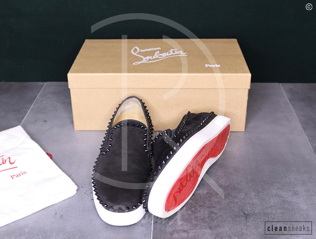 Christian Louboutin 'Black Suede' Pik Boat (43) 🤪