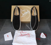 Christian Louboutin 'Black Suede' Pik Boat (42.5) 🏰
