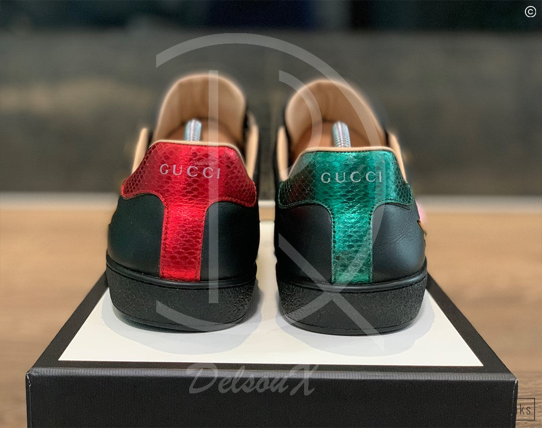 Gucci Ace ’Black Leather’ Flames (42.5) 🔥