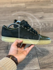 Lanvin 'Black Suede' Green Lak Toe (40)  💚