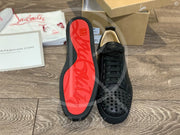 CHRISTIAN LOUBOUTIN ’BLACK LEATHER’ JUNIOR SPIKES (42) 🩸