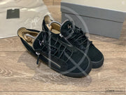 Giuseppe Zanotti 'Frankie' Low Croc Suede W. Silver Zip (41) 🤐