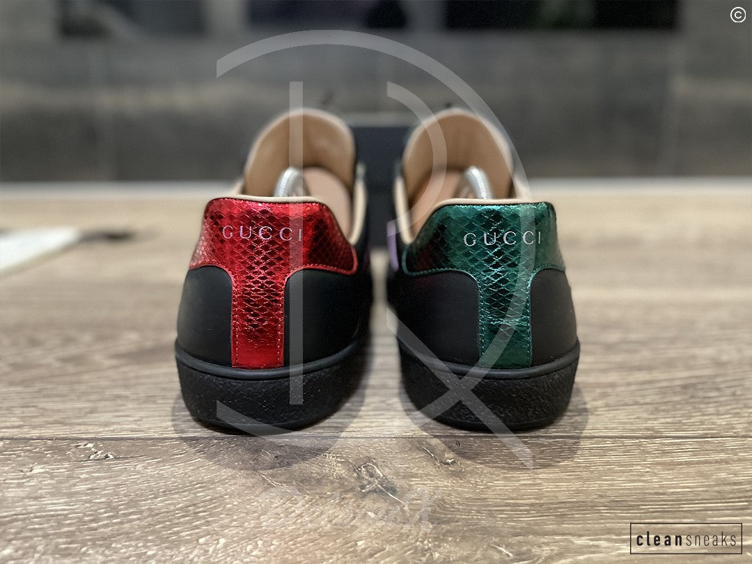 Gucci Ace 'Flames' Black Leather (42.5) 🔥