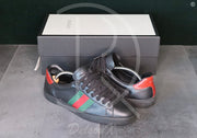 Gucci Ace ’Black Leather’ (41.5) 🐈‍⬛