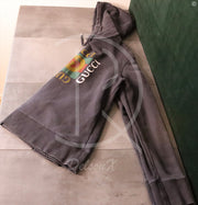 Gucci Hoodie Distressed Fake Logo ‘Black’ (L) 🤡