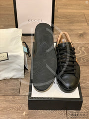 Gucci Ace Bee ’Black Leather’ (44) 🌤